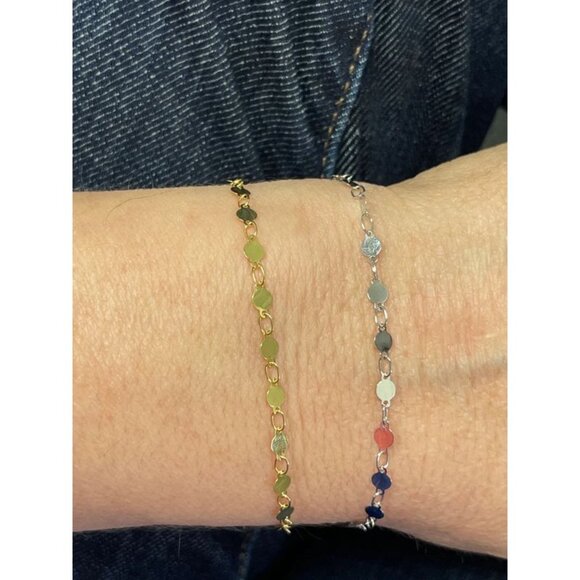 14K White Gold 4mm Wide Lobster Claw 7-inch Specialty Chain Minimalist Bracelet - Picture 2 of 6